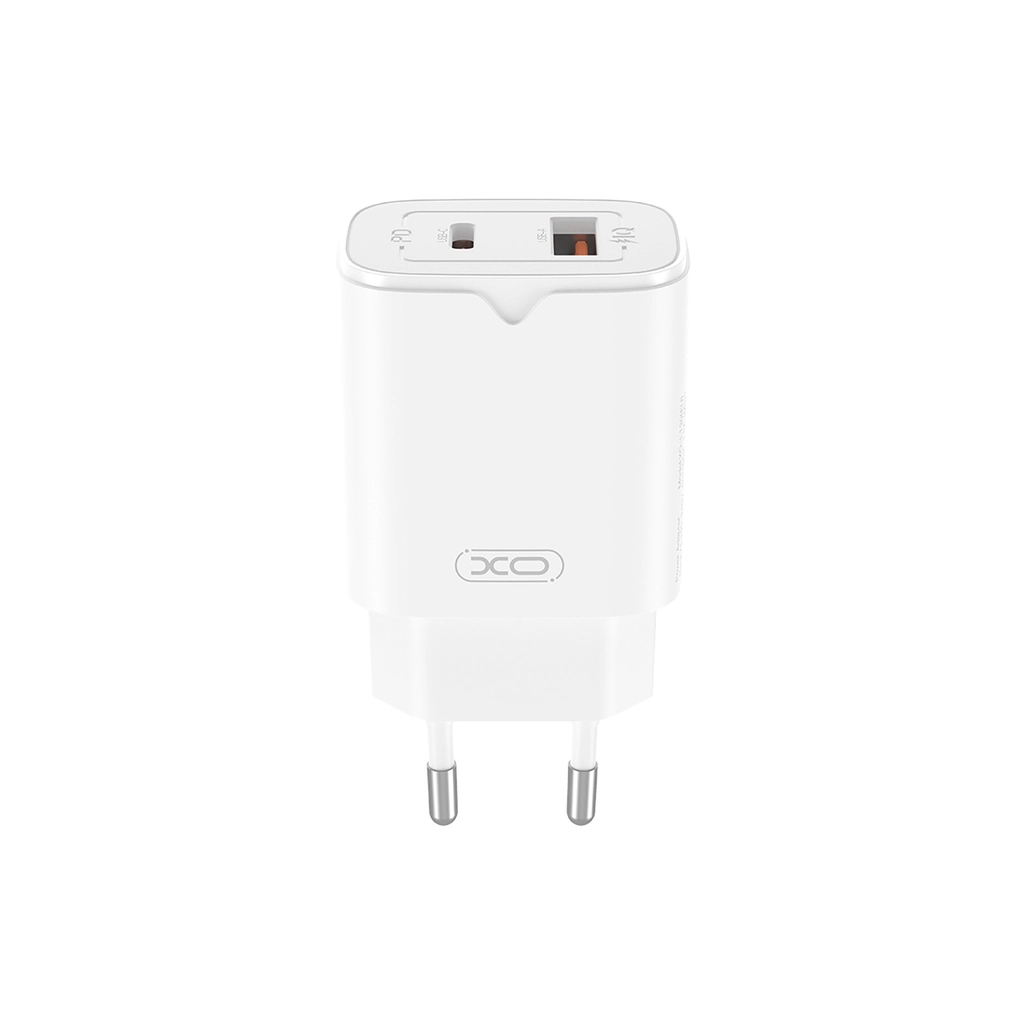 Зарядний пристрій XO L130 USB-C PD30W + USB-A QC3.0 White (L130.white)