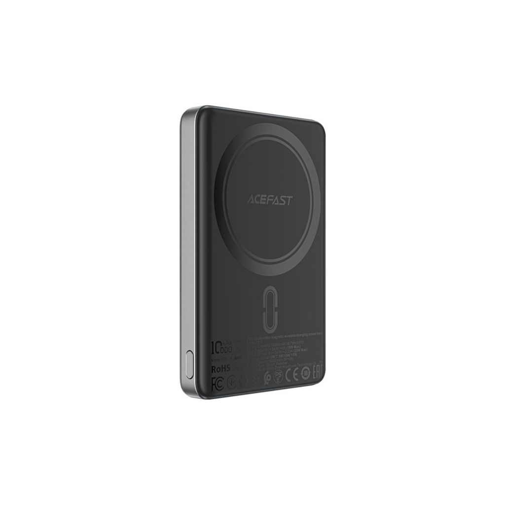 Батарея універсальна Acefast Magnetic Wireless 10000mAh 20W PD, QC/3.0, QI 15W, M12 Black (6974316283393)