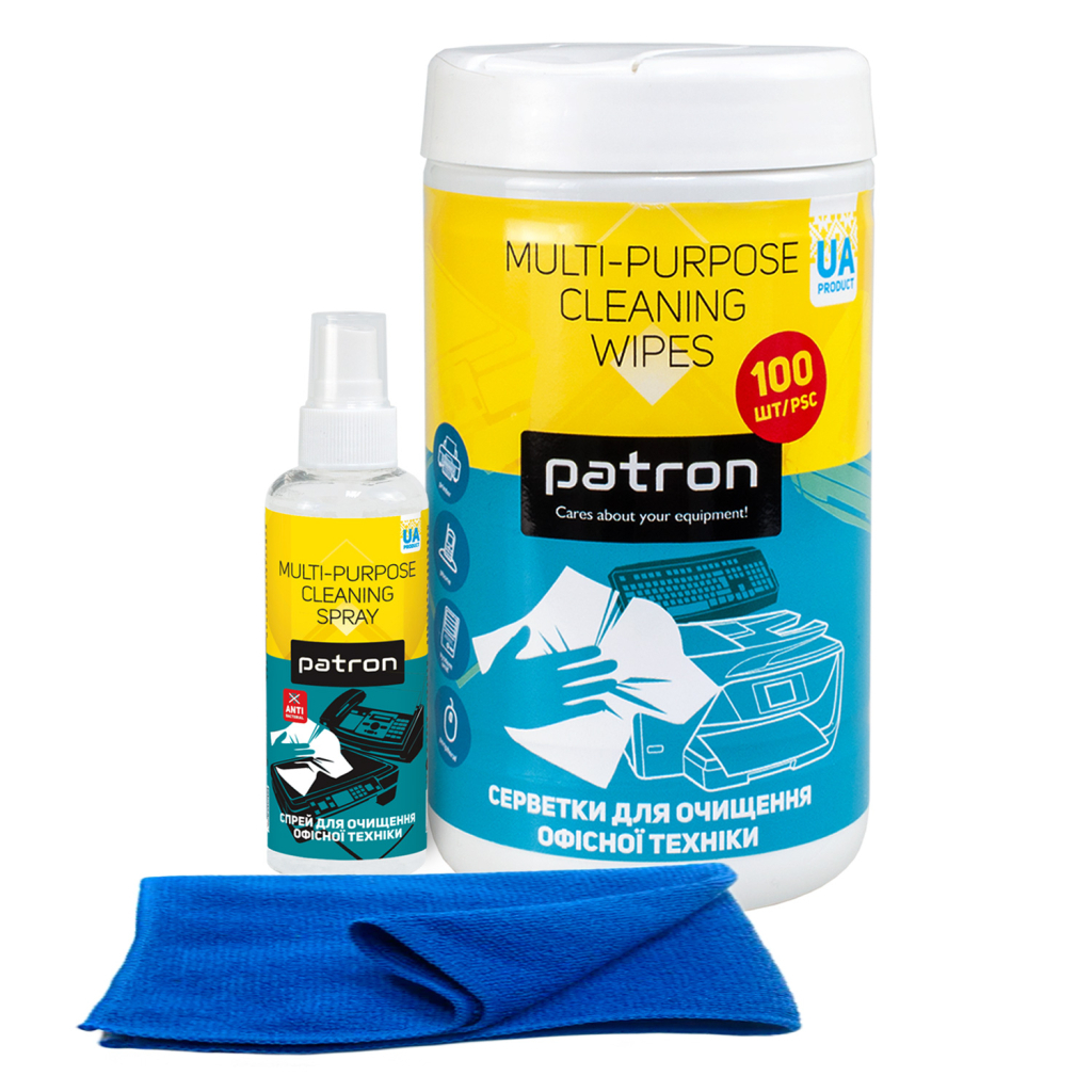 Універсальний чистячий набір Patron Spray f/tech100ml F3-009 +wipesF3-028 +microfi (CS-PN-BUNDL-14) Універсальний чистячий набір Patron Spray f/tech100ml F3-009 +wipesF3-028 +microfi (CS-PN-BUNDL-14)