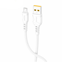 Дата кабель USB 2.0 AM to Micro 5P 1.0m 2.4A silicone white Denmen (DM-D06V-WH)