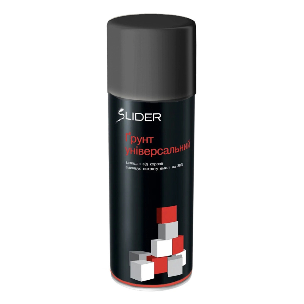 Аерозольна фарба для автомобіля SLIDER грунт чорний 400мл (000021006) Аерозольна фарба для автомобіля SLIDER грунт чорний 400мл (000021006)