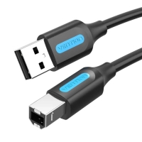 Кабель для принтера USB 2.0 AM/BM 10.0m ferrite black VENTION (COQBL)