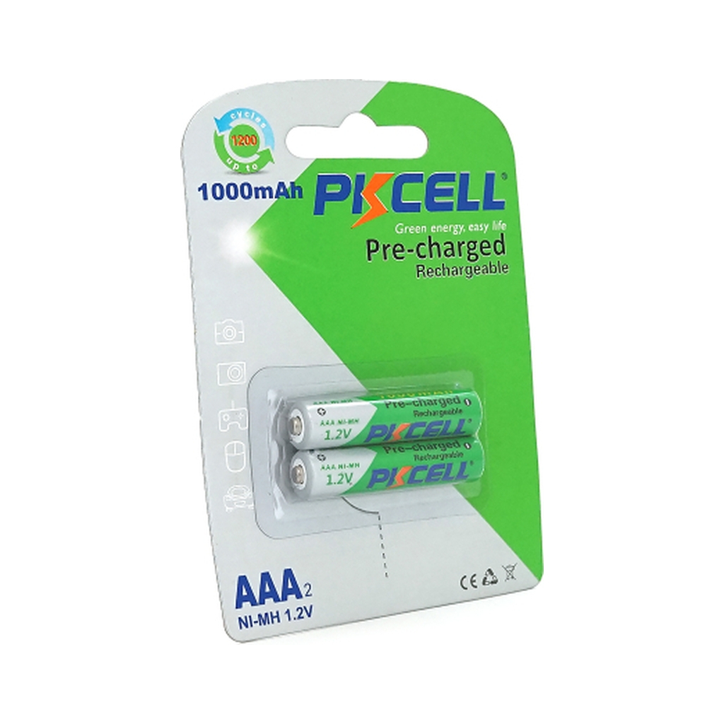 Акумулятор PkCell AAA R03 1000mAh 1.2V NiMH Already Charged, 2шт/бл (PC/AAA1000-2BA)