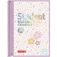 Notebook Brunnen College pad A4 Premium Happy Hippie, line 80 sheets (10-679 27 422)