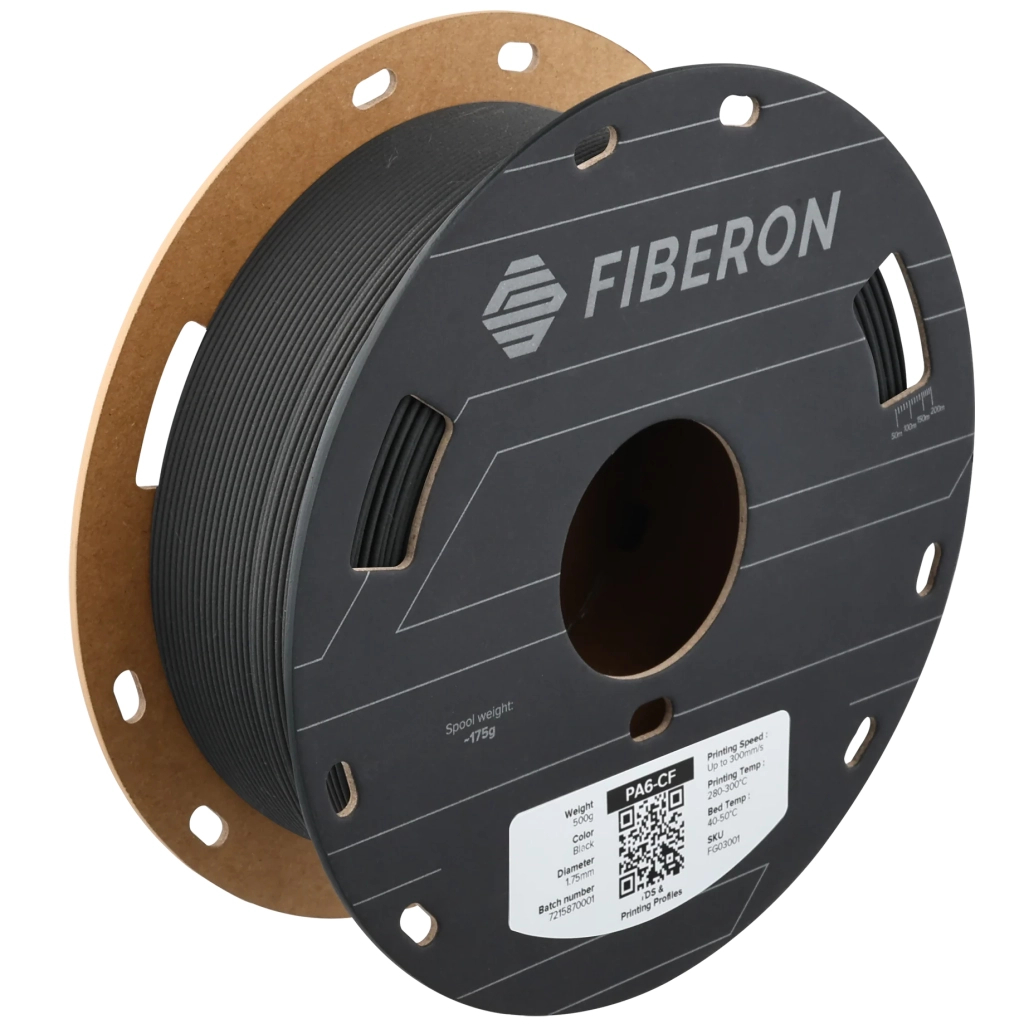 Пластик для 3D-принтера Polymaker Fiberon PA6-CF20 1,75mm 0,5kg BLACK (FG03001)