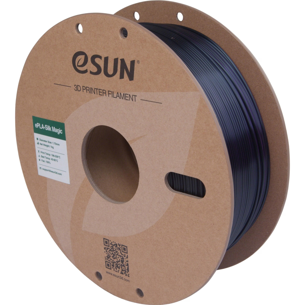 Пластик для 3D-принтера eSUN ePLA-Silk Magic 1кг, 1.75мм, Black Purple (EPLA-SILKMAGIC-P175BP1)