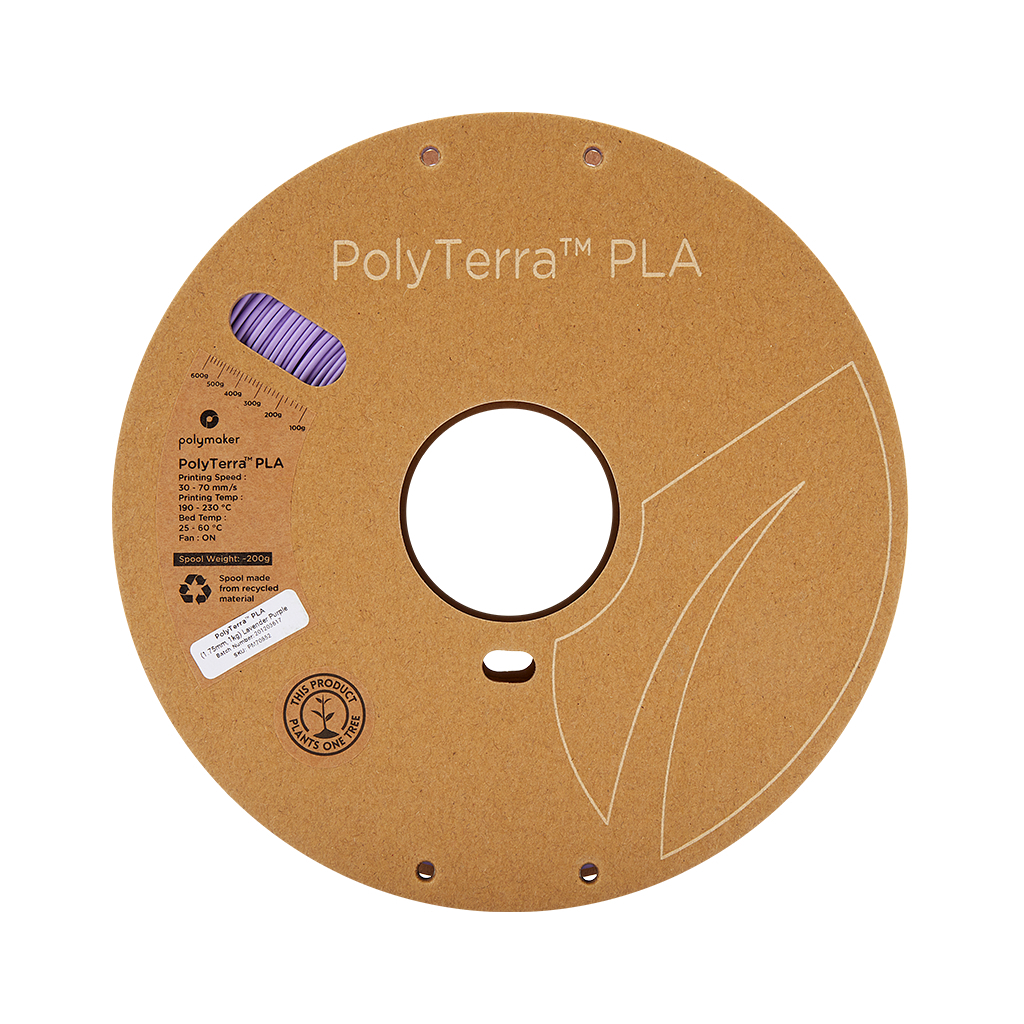 Пластик для 3D-принтера Polymaker PLA PolyTerra 1,75mm 1kg LAVENDER PURPLE (PM70852)