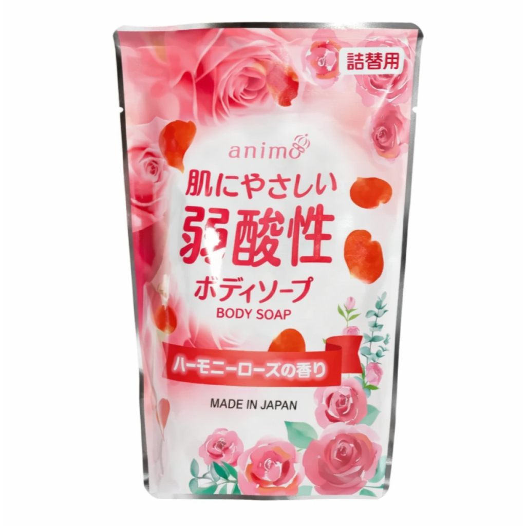 Рідке мило Rocket Soap Weak Acid Body Soap pH-збалансоване Троянда Змінний блок 340 мл (4571113802172)