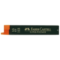 Lead for mechanical pencil Faber-Castell Super-Polymer HB (diameter 1.0 mm), 12 pieces in a pencil case (11943)