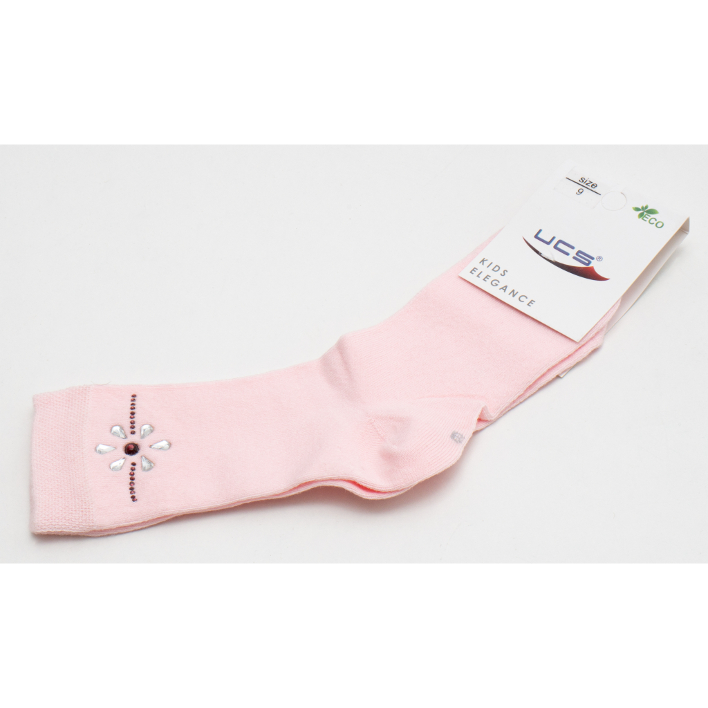 Шкарпетки дитячі UCS Socks з квіточками (M0C0102-0908-3-pink)