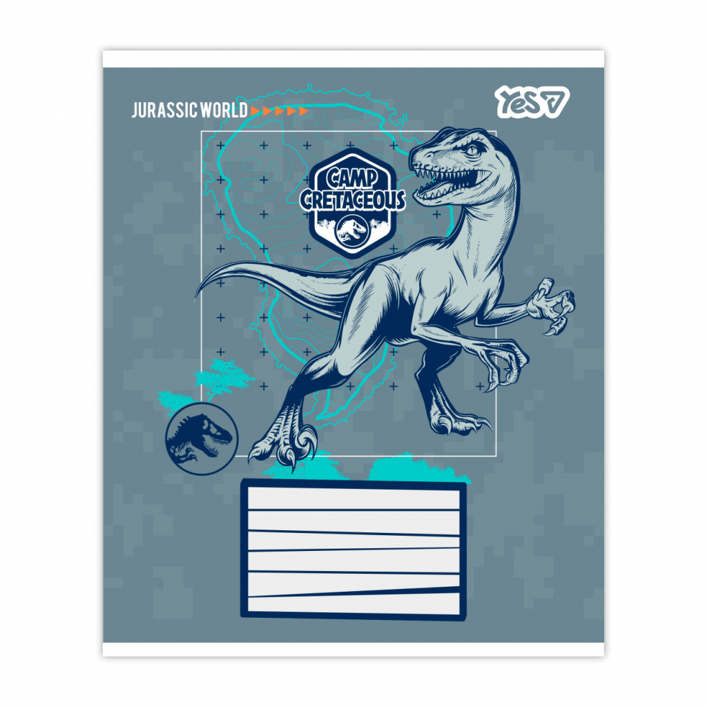 Зошит Yes Jurassic World.Camp cretaceous А5 24 аркушів клітинка (768816) Зошит Yes Jurassic World.Camp cretaceous А5 24 аркушів клітинка (768816)