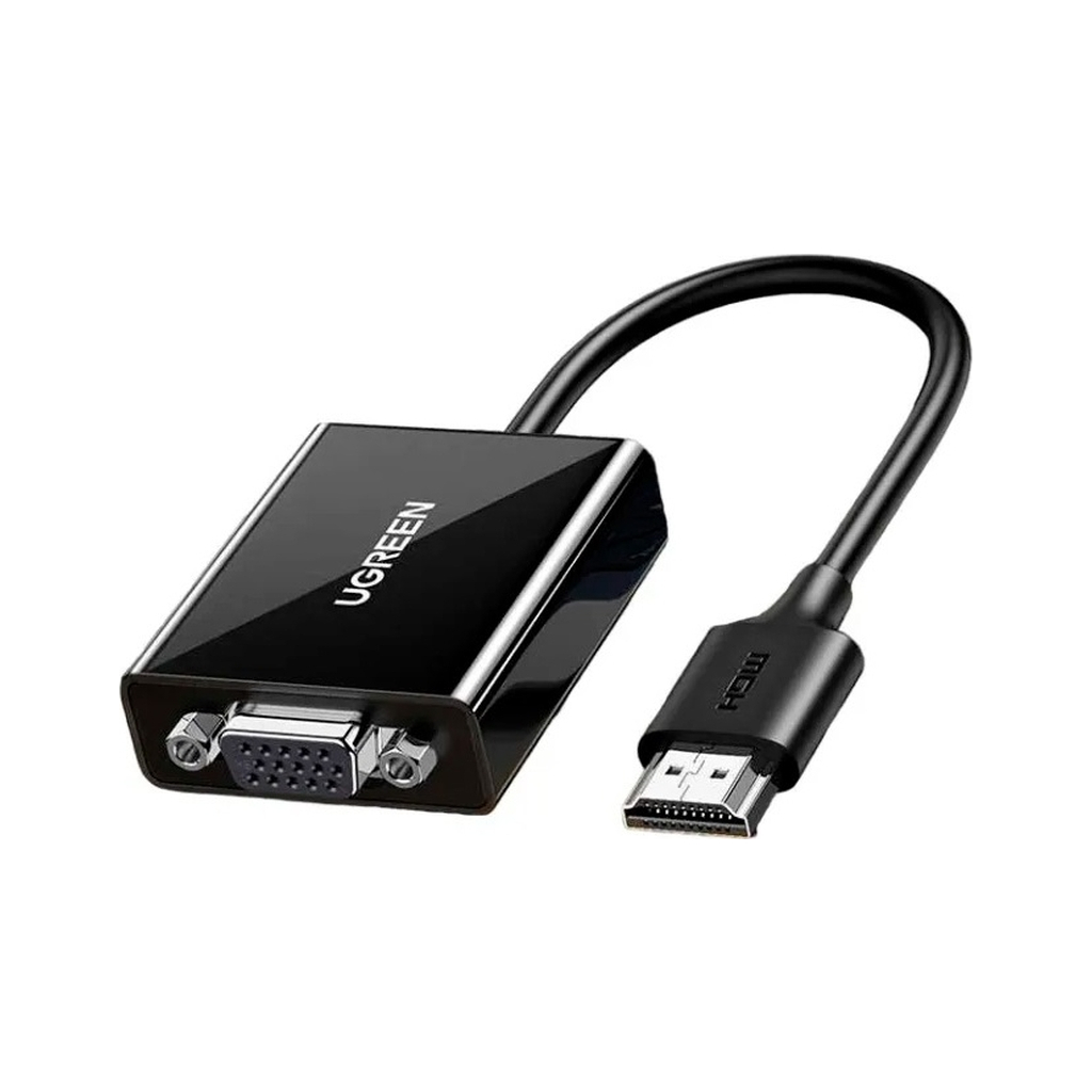 Перехідник HDMI M to VGA F 1920x1080 60Hz black Ugreen (UGR-90813) Перехідник HDMI M to VGA F 1920x1080 60Hz black Ugreen (UGR-90813)