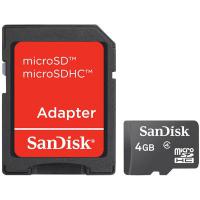Карта пам'яті SanDisk 4Gb microSDHC class 4 (SDSDQM-004G-B35A)