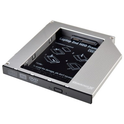 Frame adapter Grand-X HDD 2.5'' to notebook 12.7 mm ODD SATA/mSATA HDC-25 (HDC-25)