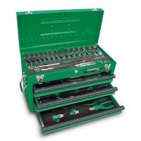 A set of Toptul tools for service stations in a box (Pro-Line) 3 sections 82 units. (GCAZ0016)