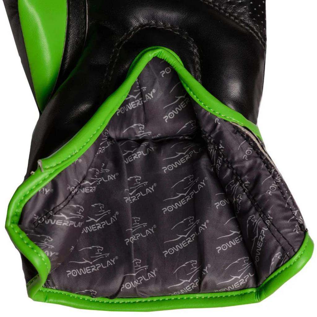 Боксерські рукавички PowerPlay 3018 16oz Black/Green (PP_3018_16oz_Black/Green)
