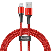Дата кабель USB 2.0 AM to Lightning 1.0m 2.4A red Baseus (CALGH-B09)