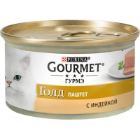 Паштет для котів Purina Gourmet Gold. З індичкою 85 г (7613031380992)