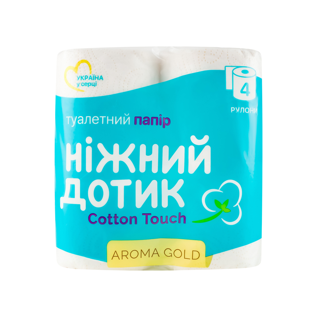 Туалетний папір Ніжний дотик Aroma Gold 2 шари 4 рулони (4823019010992)