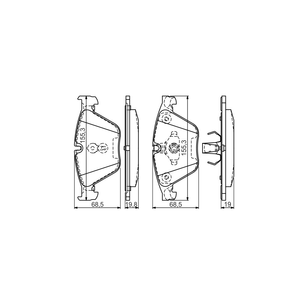 Гальмівні колодки Bosch 0 986 494 549 Гальмівні колодки Bosch 0 986 494 549