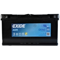 Car battery EXIDE START-STOP AGM 96Ah Ev (-/+) (EK960)