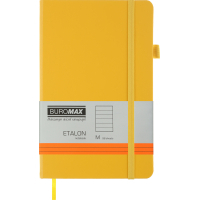 Книга записна Buromax Etalon 125x195 мм 96 аркушів в лінію обкладинка зі штучної шкіри Жовта (BM.291260-08)