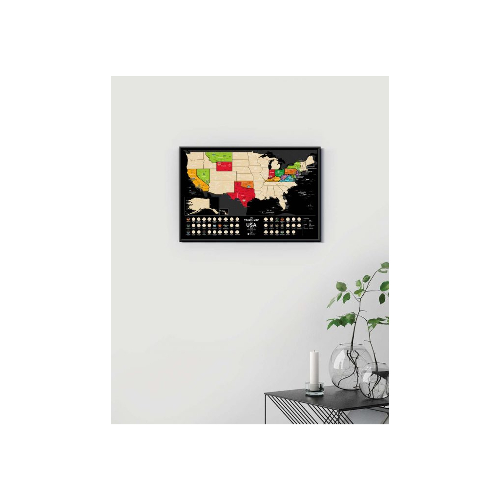 Скретч карта 1DEA.me Travel Map USA Black (13028)
