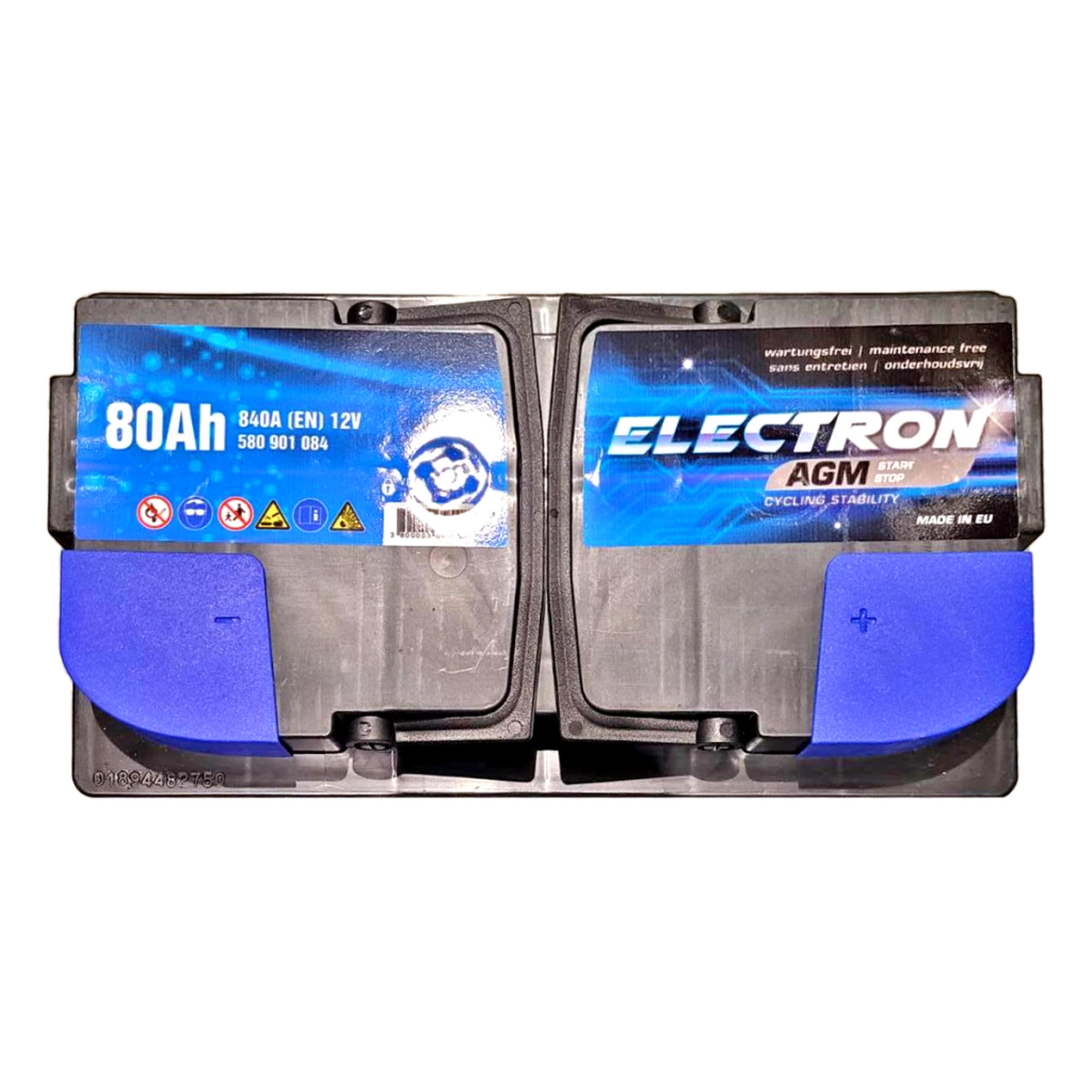 Акумулятор автомобільний ELECTRON AGM AGM 80Ah Ев (-/+) (840EN) (580901084)