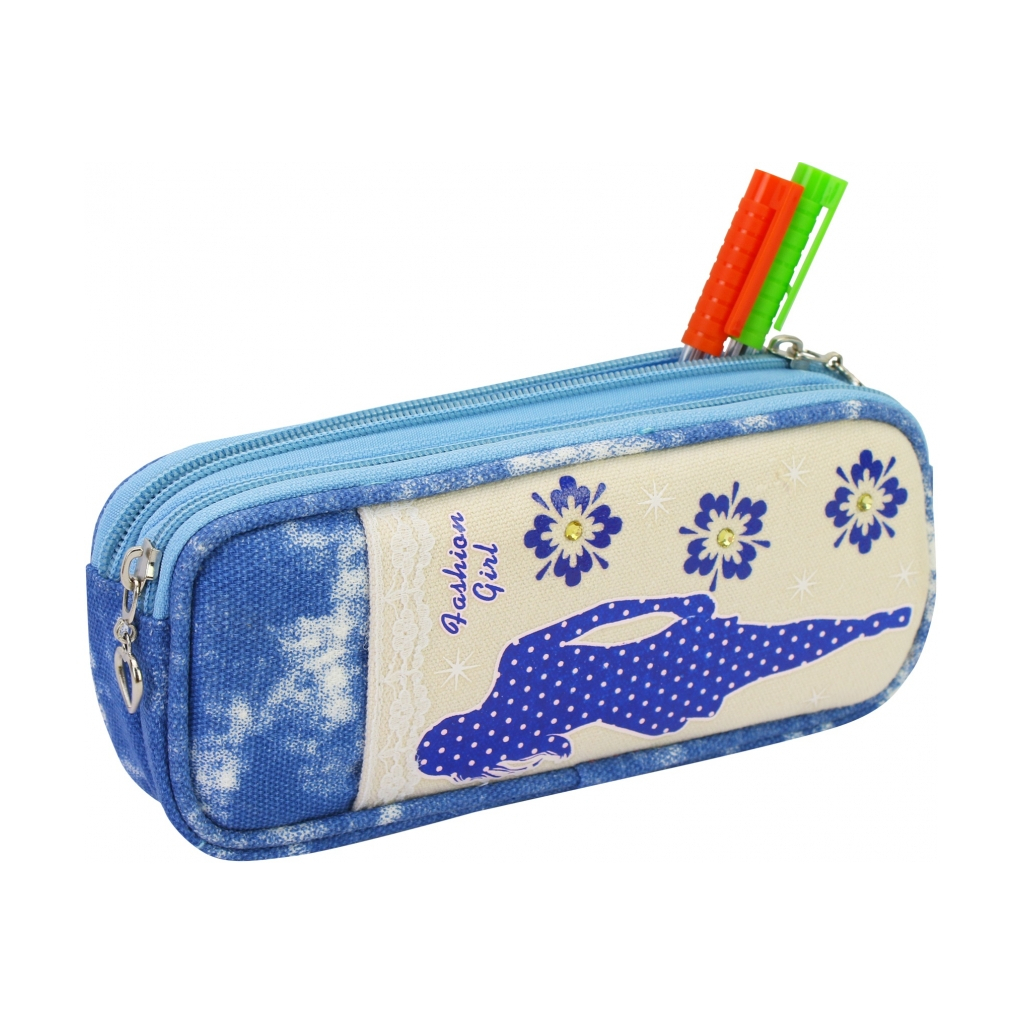 Пенал Cool For School 1 відділення Блакитний (J-2392-blue) Пенал Cool For School 1 відділення Блакитний (J-2392-blue)