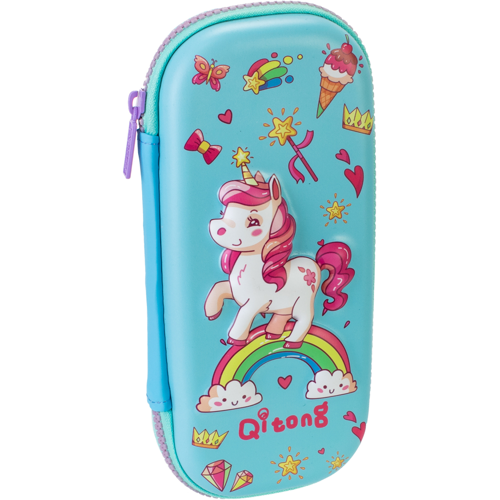 Пенал Cool For School 1 відділення з органайзером блакитний (QT-5770-Blue) Пенал Cool For School 1 відділення з органайзером блакитний (QT-5770-Blue)