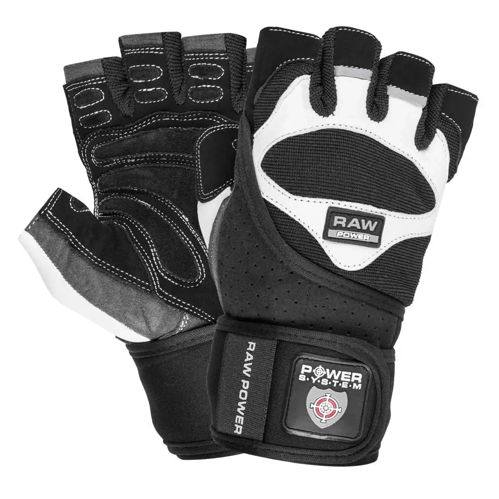 Рукавички для фітнесу Power System Raw Power PS-2850 Black/White L (PS-2850_L_Black-White)