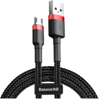 Дата кабель USB 2.0 AM to Micro 5P 3.0m 2A Red-Black Baseus (CAMKLF-H91)