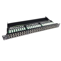 Патч-панель 19" 48хRJ-45 STP 1U cat. 5e з організатором кабеля Eserver (WT-2409-cat 5e)