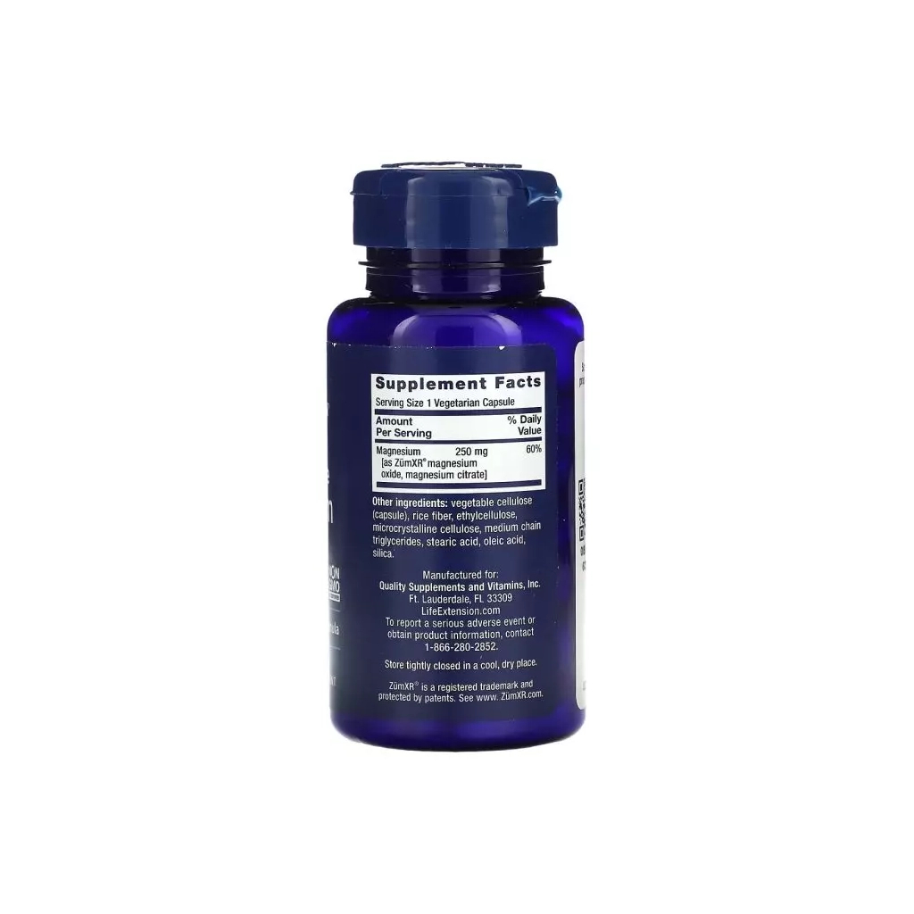 Мінерали Life Extension Магній пролонгованої дії, Extend-Release Magnesium, 60 (LEX-21076)
