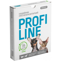 Animal collar ProVET Profiline insect acaricide 35 cm green (4823082430970)
