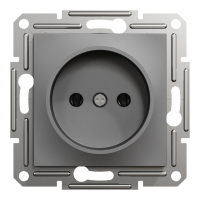 Розетка Schneider Electric ASFORA без заземлення антрацит (EPH3000171)