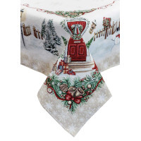 Provence tapestry tablecloth with velor Festive House 135x350 cm (4823093450394)