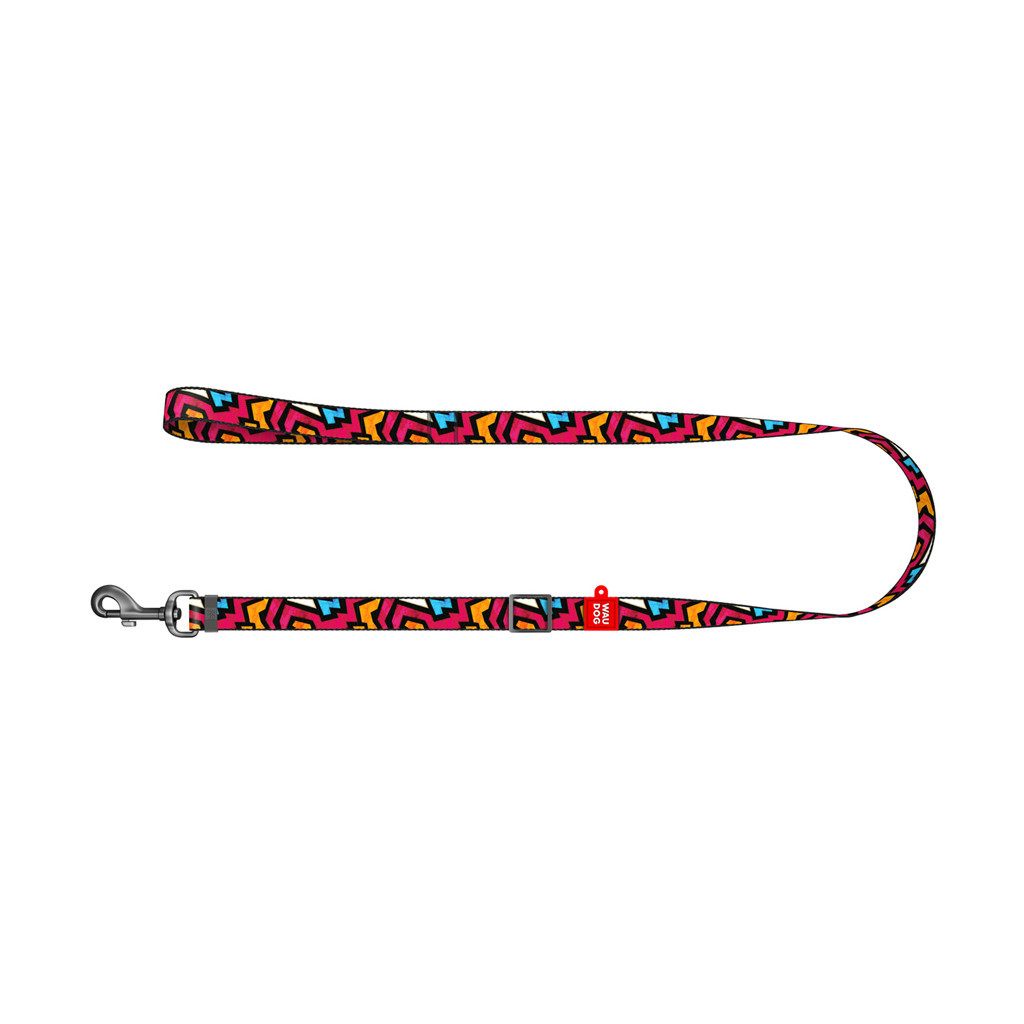 Повідець для собак WAUDOG Nylon "Графіті" регульований M Ш 20 мм Д 152-183 см (5311)