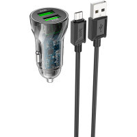 Зарядний пристрій HOCO Z47 Transparent Discovery Edition 2xUSB Black (6931474782236)