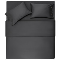 Простирадло ARDESTO на резинці Mix&Match Premium, 100% бавовна, сатин сірий 160х200+30 см (ART1620FSY)