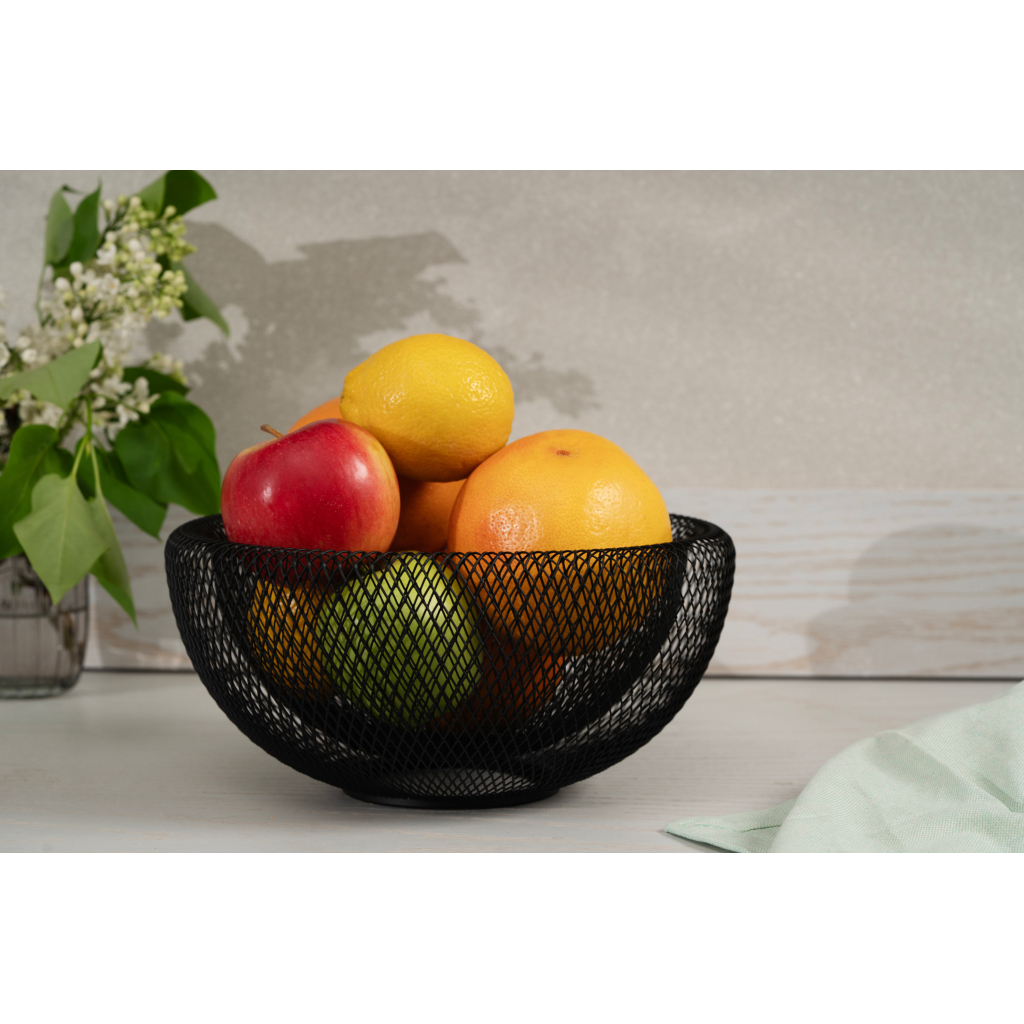 Фруктовниця Ardesto Midori 25х25х12см, метал, чорний (AR0902B)
