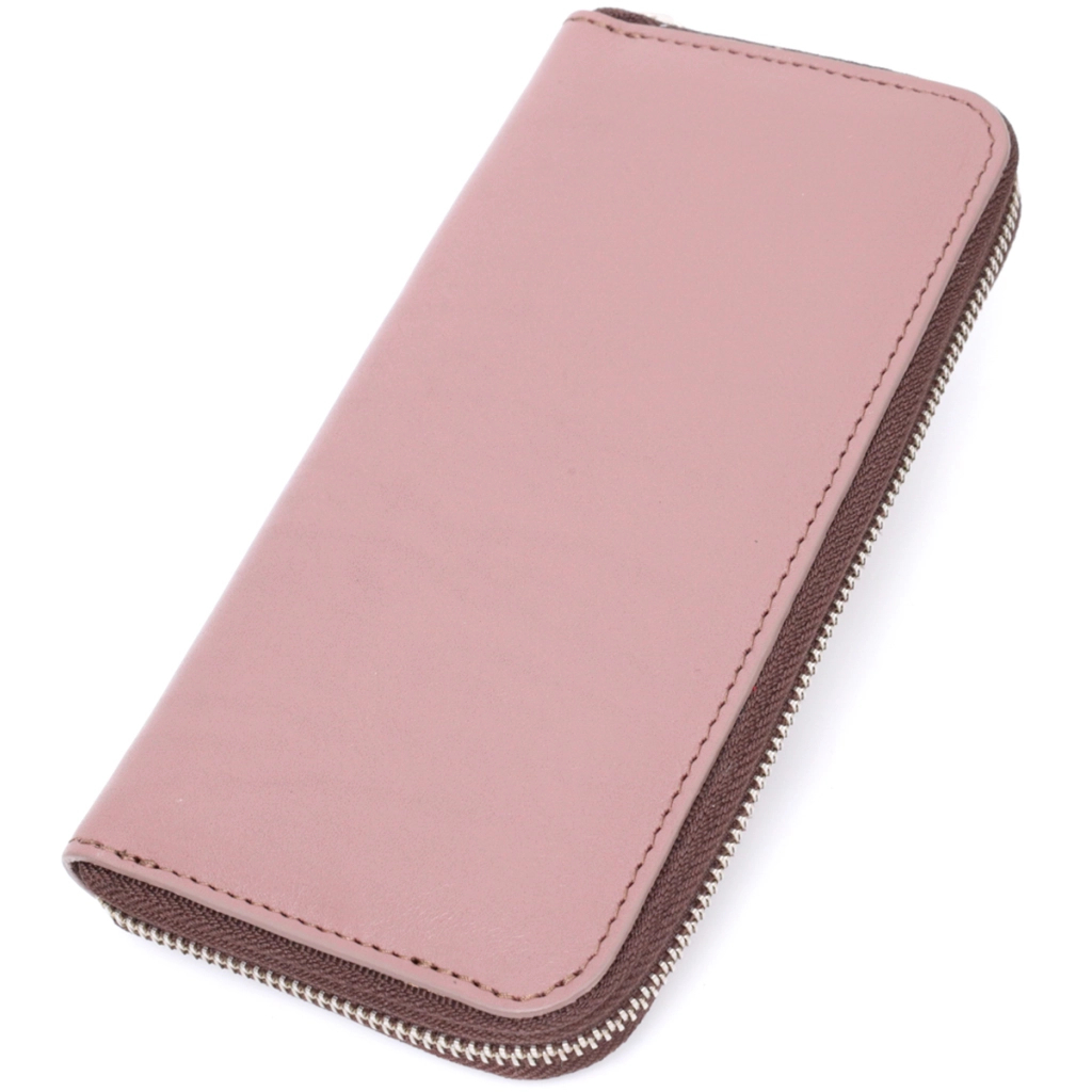 Портмоне Grande Pelle З натуральної шкіри Пудрове (16797)