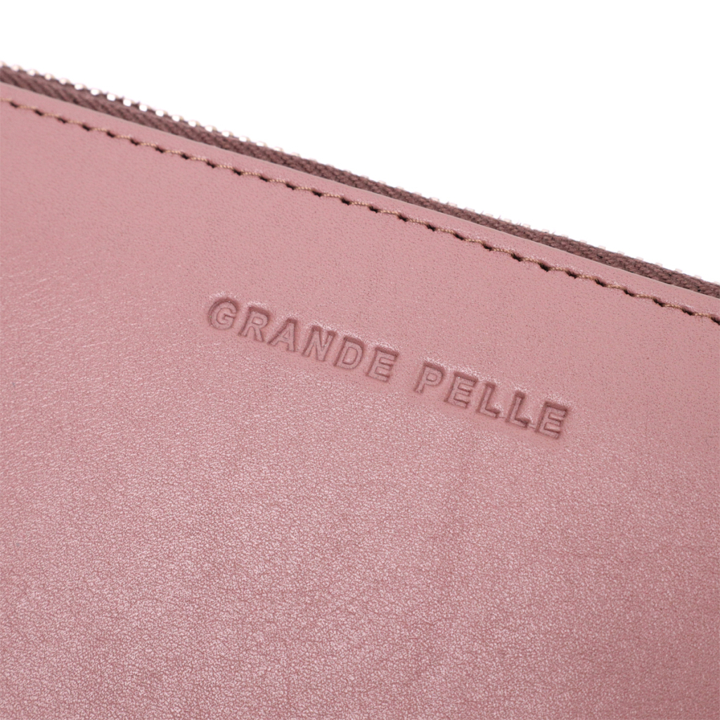 Портмоне Grande Pelle З натуральної шкіри Пудрове (16797)