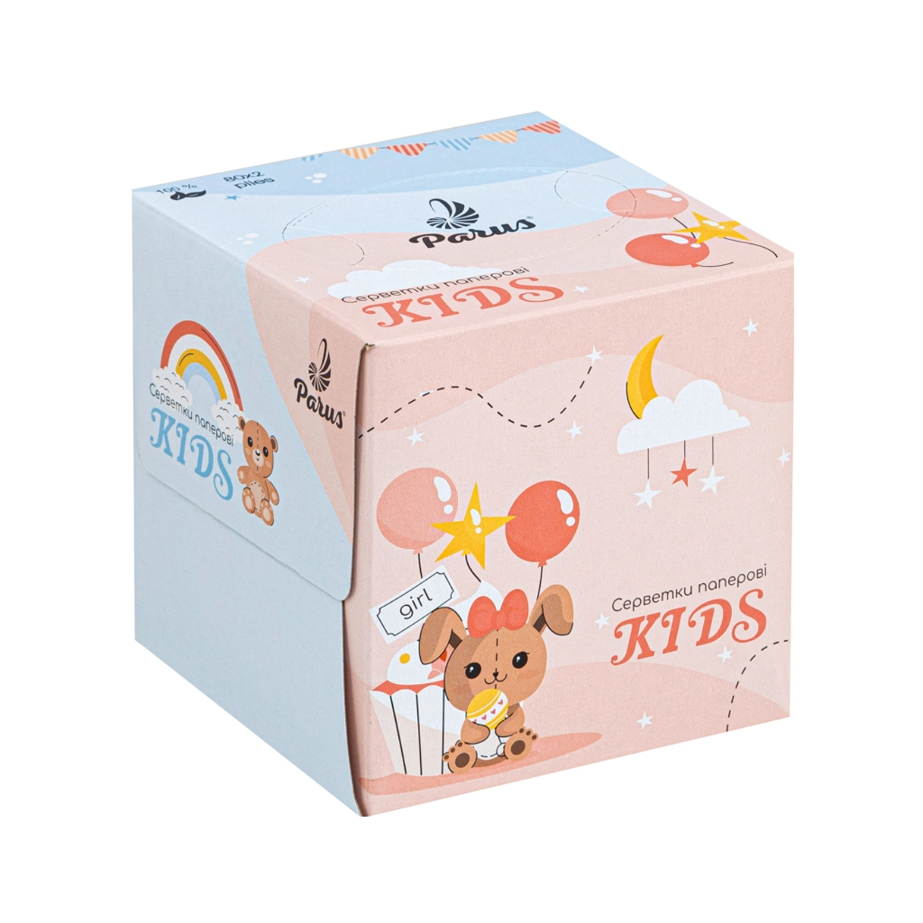 Серветки косметичні Parus 2 шари 80 шт. (4820205440465) Серветки косметичні Parus 2 шари 80 шт. (4820205440465)