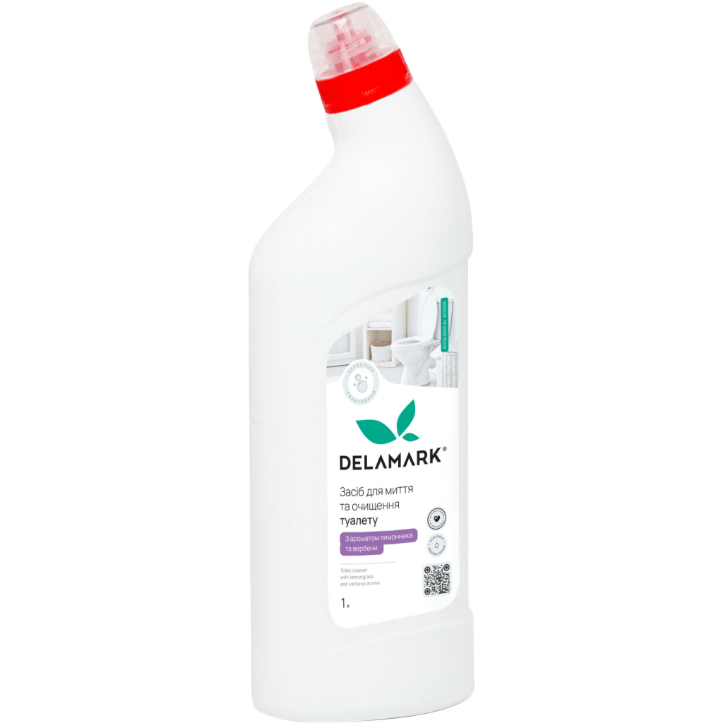 Засіб для чищення унітазу DeLaMark Лимонник та вербена 1 л (4820152333704)