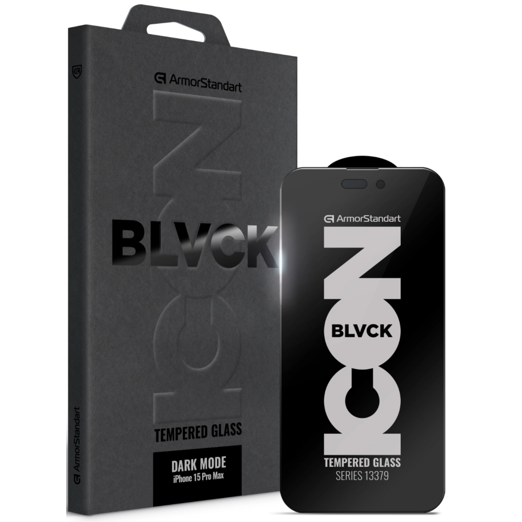 Скло захисне Armorstandart Dark Mode Apple iPhone 15 Pro Max (ARM85818) Скло захисне Armorstandart Dark Mode Apple iPhone 15 Pro Max (ARM85818)