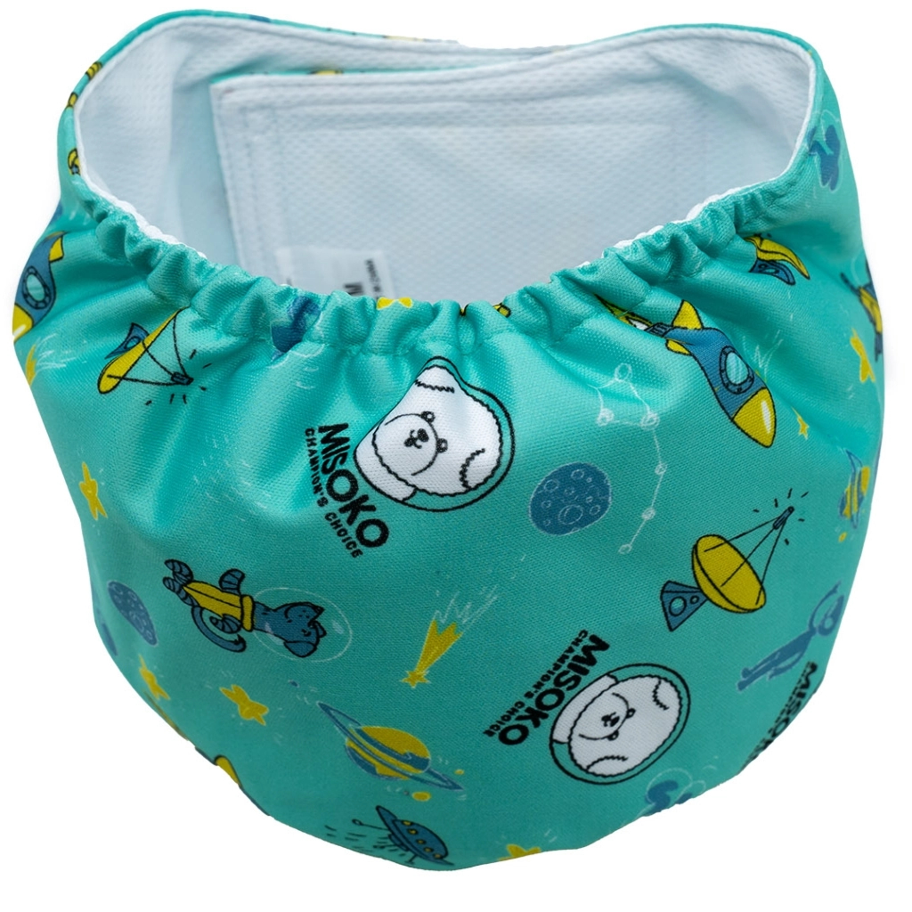 Підгузки для тварин MISOKO&CO багаторазові для кобелів, з ракетами, XXL 1 шт. м'ятні (HAINMSK63952)