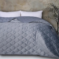 Покривало MirSon №5052 Velor charm Dark grey 200х220 см (2200008376918)