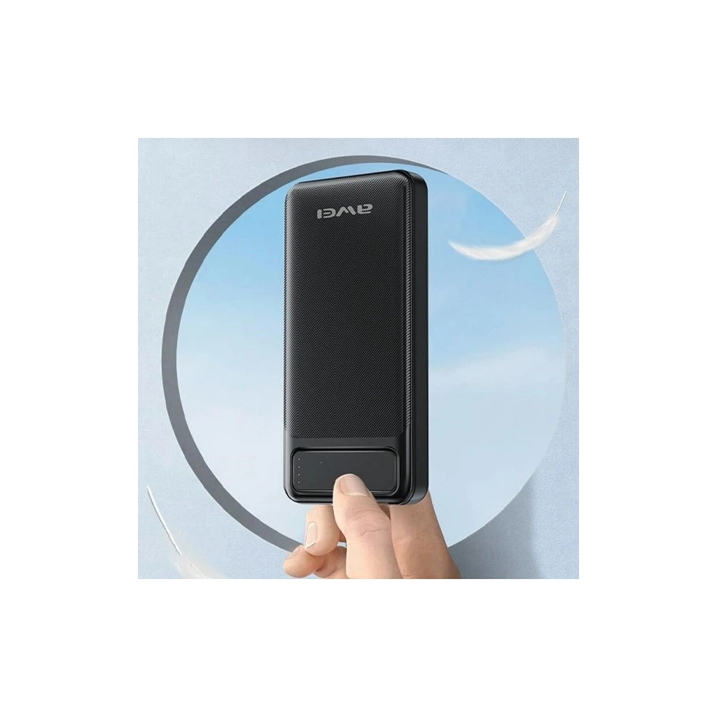 Повербанк AWEI 10000mAh P5K, 10W, Black (6954284094009)