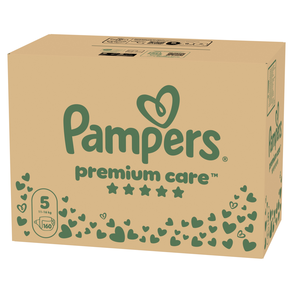 Підгузки Pampers Premium Care Розмір 5 (11-16 кг) 160 шт (8006530223799) Підгузки Pampers Premium Care Розмір 5 (11-16 кг) 160 шт (8006530223799)